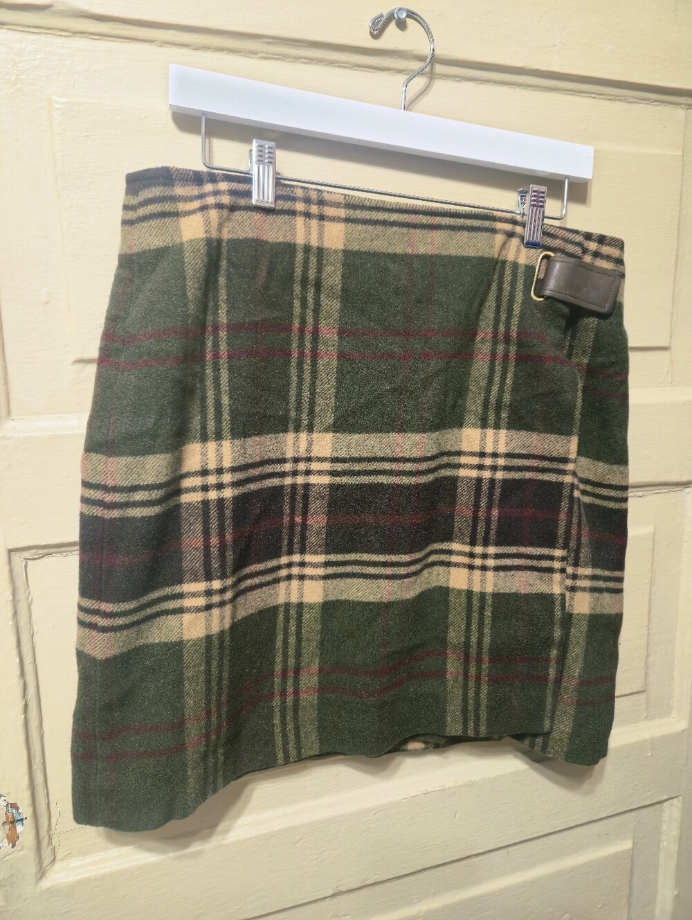 Jones New York Sport Town & Country Cypress Wool Blend Tartan Mini Skirt NWT